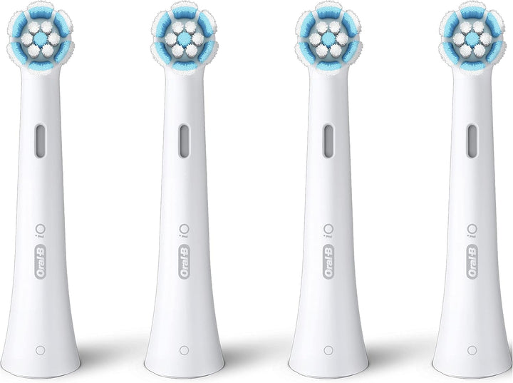 Oral-B iO Gentle Care Zahnbürstenspitzen, Packung mit 4 Stück Weiss, Weiss