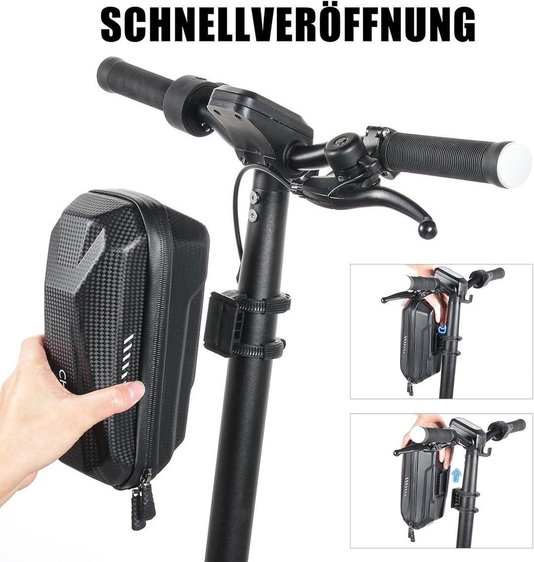 CHICLEW E Scooter Tasche für Roller, E Roller Tasche Schnellverschluss mit 2L Grosse Kapazität, Lenk
