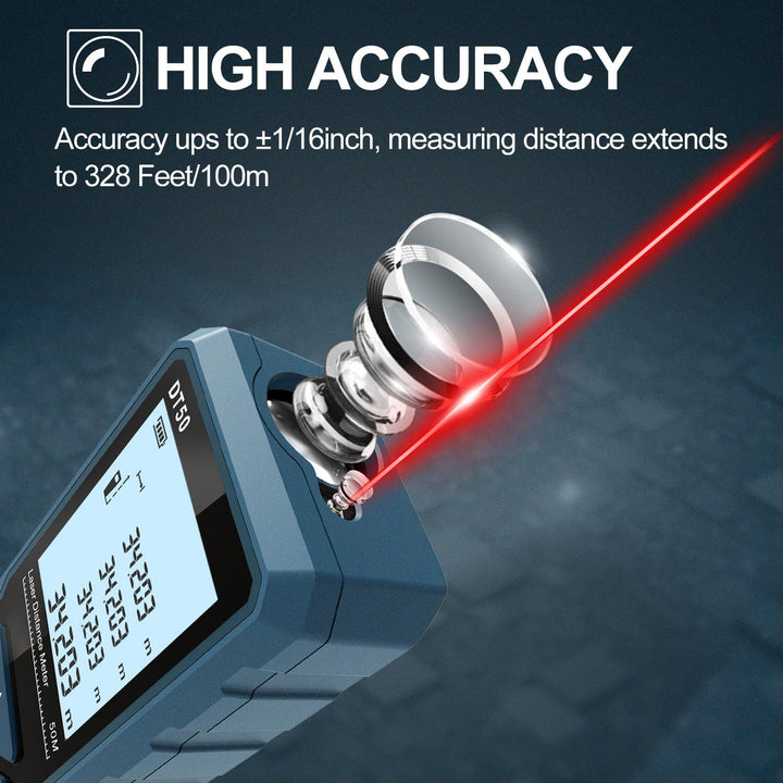 Entfernungsmesser, HANMATEK DT50 50M Digitales Laser Entfernungsmesse mit LCD Hintergrundbeleuchtung