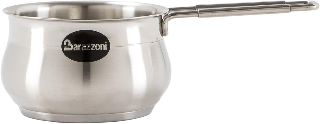 Barazzoni 001010014 Casseruola Manico Lungo, Diametro 14 cm, Linea Tummy in Acciaio, 18/10, 14 cm