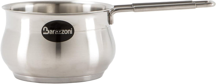 Barazzoni 001010014 Casseruola Manico Lungo, Diametro 14 cm, Linea Tummy in Acciaio, 18/10, 14 cm