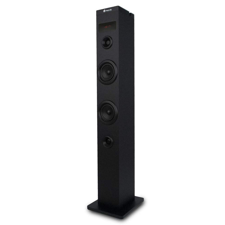 NGS Sky Charm - 50W Bluetooth Sound Tower mit Fernbedienung, Optischem Eingang, USB, FM Radio und AU