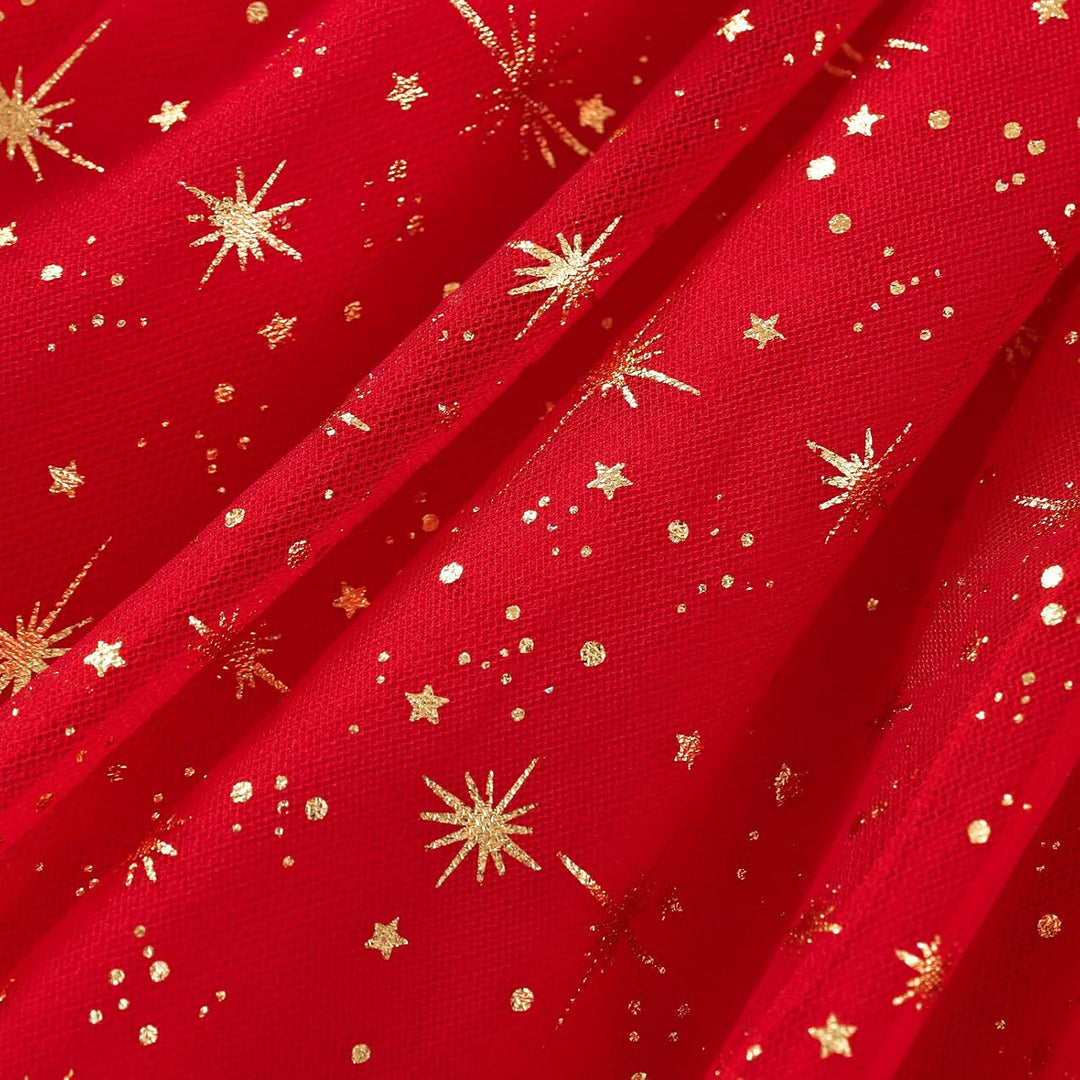 Geagodelia Baby Mädchen Weihnachten Kleid Outfit Prinzessin Weihnachtskleid Weihnachtsoutfit Langarm