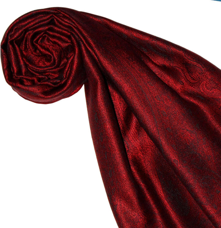 Lorenzo Cana Damen Seidenschal Schal 100% Seide jacquard gewebt harmonische Farben mit Fransen 35 x