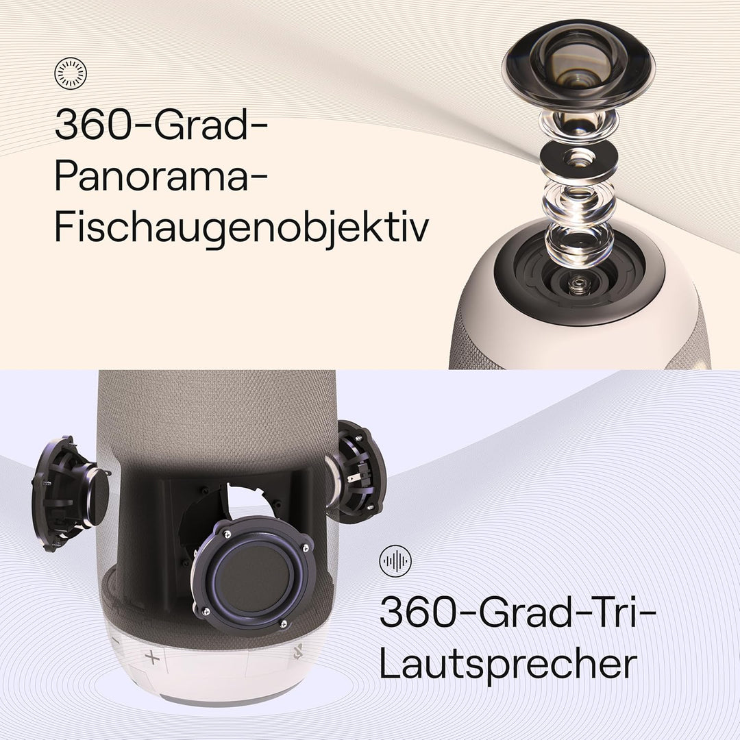 Owl Labs Meeting Owl 3 – 360-Grad, 1080p HD Smart Videokonferenzkamera, Mikrofon und Lautsprecher (a