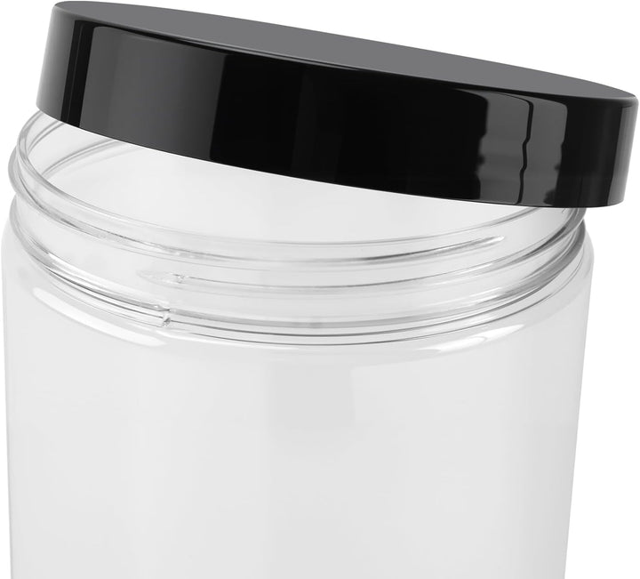 12 Stück 1000ml Vorratsdosen mit Deckel Kunststoff, transparente Kunststoffgläser mit Deckel, leere