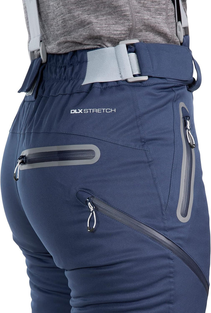 Trespass Damen wasserdichte Skihose mit Knöchelreissverschlüssen und abnehmbaren Hosenträgern Mariso