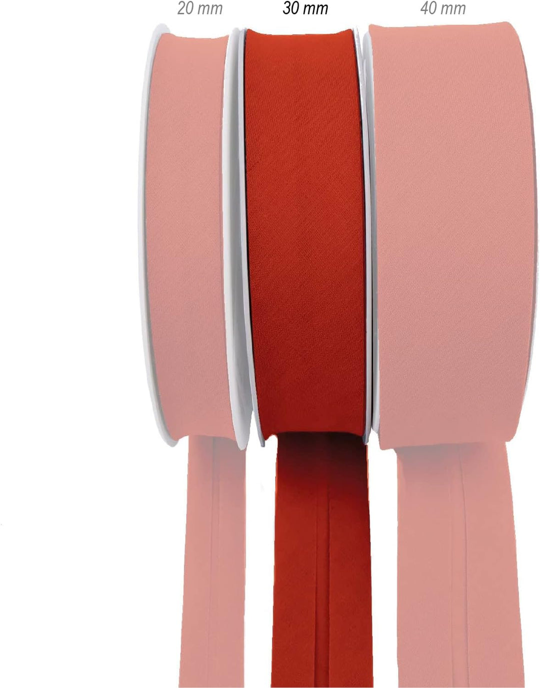 TEXTEX = 30 mm Breites Schrägband. 50% Baumwolle und 50% Polyester. Packung mit 3 Stück à 10 m - (Bi