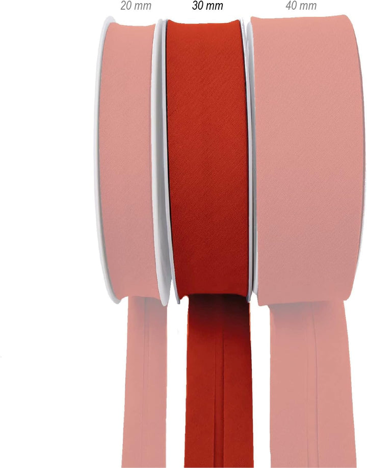 TEXTEX = 30 mm Breites Schrägband. 50% Baumwolle und 50% Polyester. Packung mit 3 Stück à 10 m - (Bi