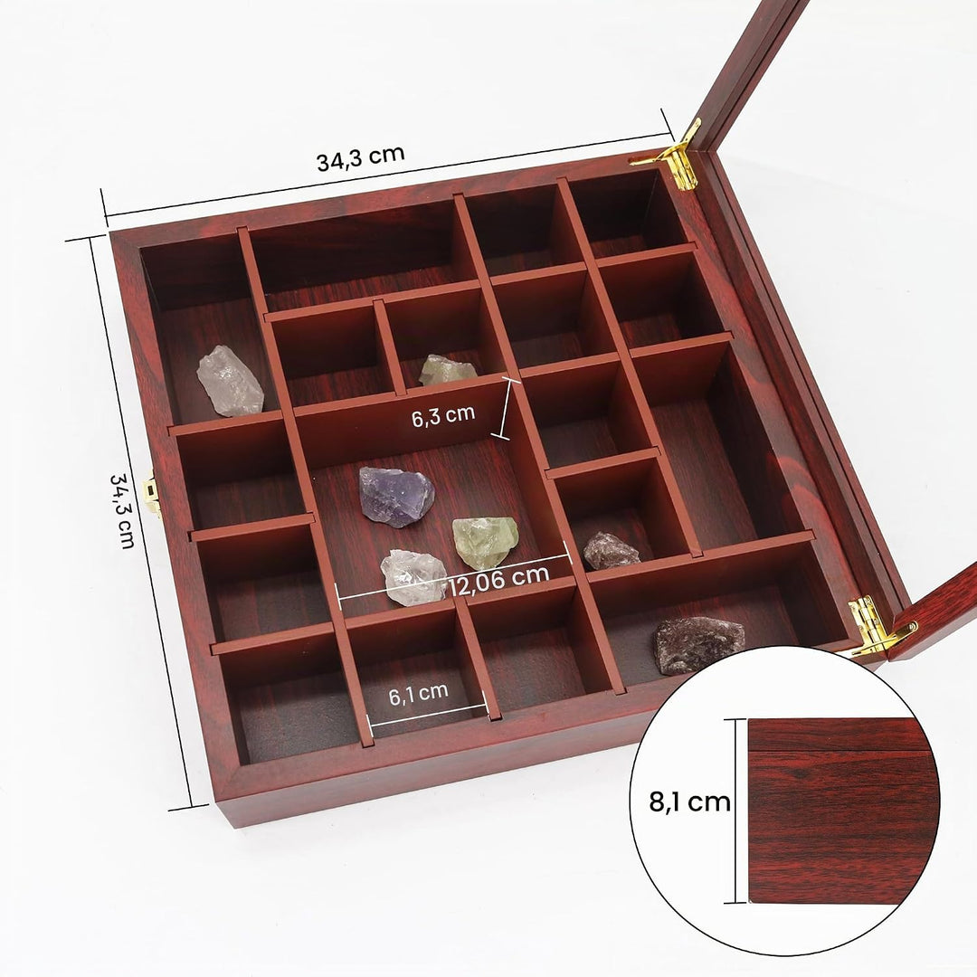 FramePro Felsen Bilderrahmen Vitrine Kristall Shadow Box 35x35cm 3D Rahmen zum Befüllen Tiefer Aufbe
