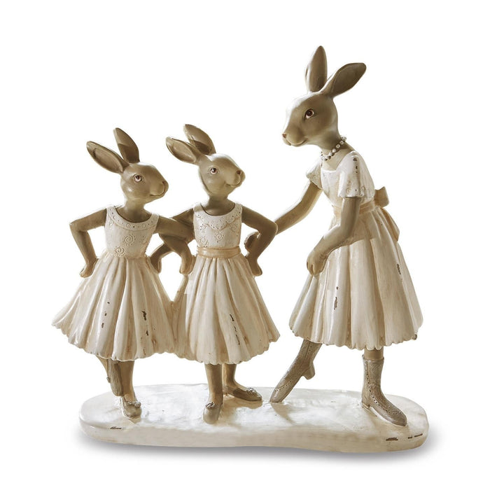 Loberon® Hasen Danseuses, liebevoll handbemalt, Zauberhafte Hasenfamilie, Osterhasen, Osterfiguren,