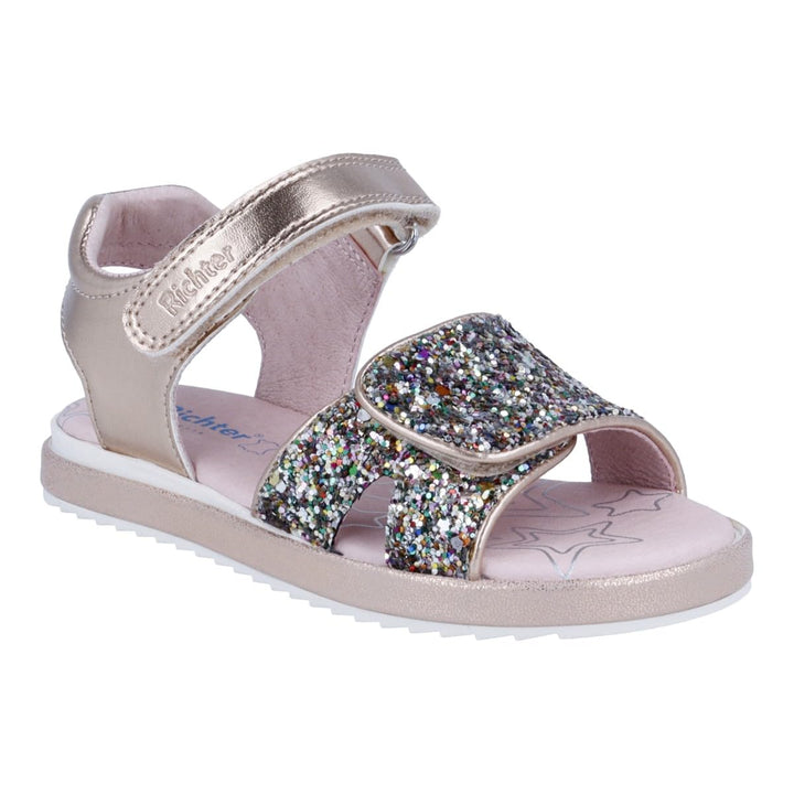 Richter Kinderschuhe Mädchen Halbschuhe Klett Sandale Rosa Freizeit 26 EU Salmon Gold, 26 EU Salmon