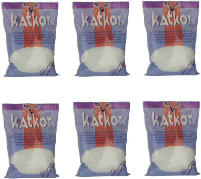 Katkor Perlenstreu | 6er Pack | 6 x 200 g | Urin-Katzenstreu für die Urinprobengewinnung | Zur Unter