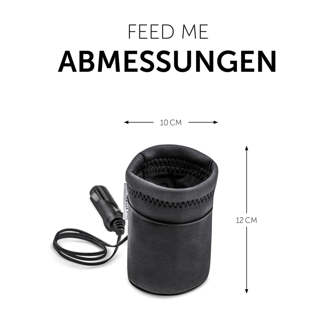 hauck Feed Me, Grau - Baby Flaschenwärmer 10 x 10 x 12 cm für Babyfläschchen & Babygläschen, mit 12-