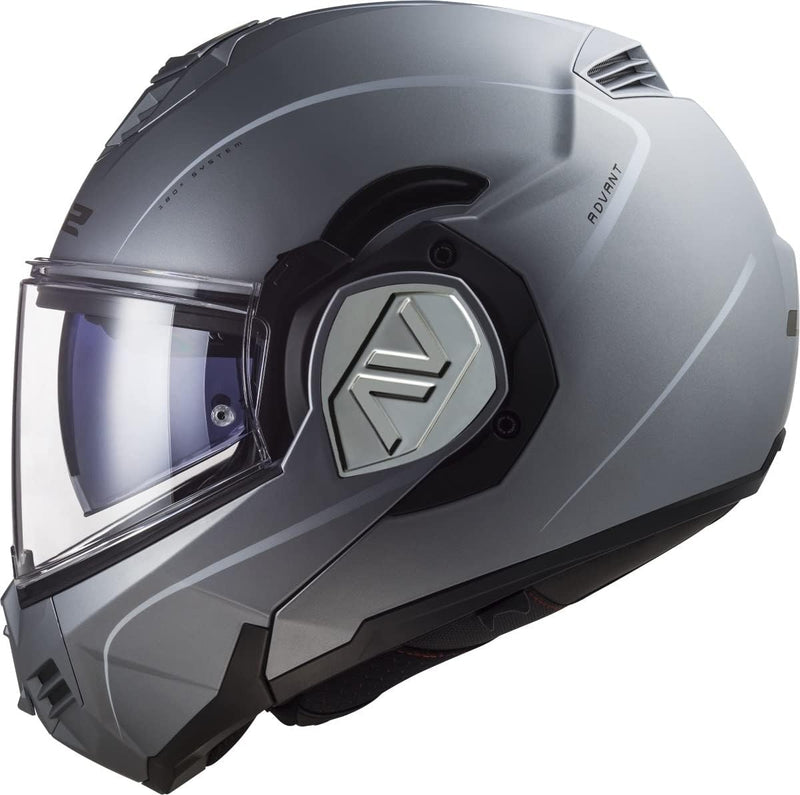 LS2 Klapphelm FF906 Advant Special ECE2206 Modularhelm Motorradhelm XXL mat silver, XXL mat silver