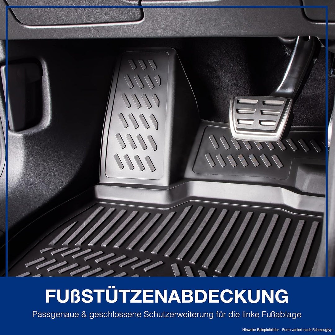 Elmasline Design 3D Gummimatten Set für Skoda Octavia 3 (2012-2020) | Extra hoher 5cm Rand | 3. Gene