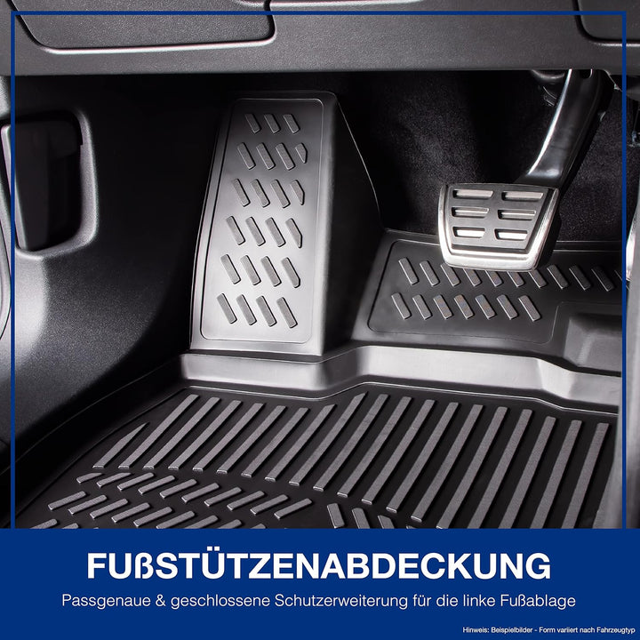 ELMASLINE Design 3D Gummimatten Set für OPEL Corsa-E (Elektro) ab 2019 | Extra hoher Rand | Corsa F