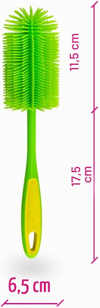 Kochblume Spülbürste Rund aus Silikon, in der bunten Box (Limette), Limette