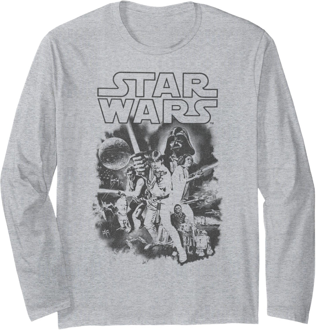 Star Wars Classic Group Poster Langarmshirt