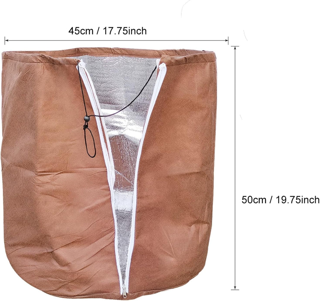 Tesmotor Thermo Topfschutz, Topfpflanzen Schutzbeutel für Pflanzen, Winter Topfschutz mit Zugband -