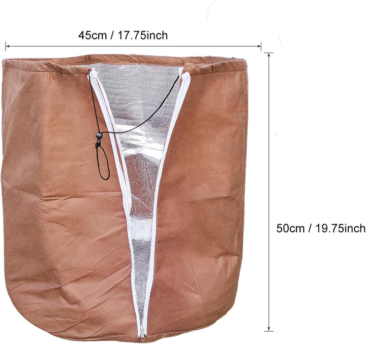 Tesmotor Thermo Topfschutz, Topfpflanzen Schutzbeutel für Pflanzen, Winter Topfschutz mit Zugband -