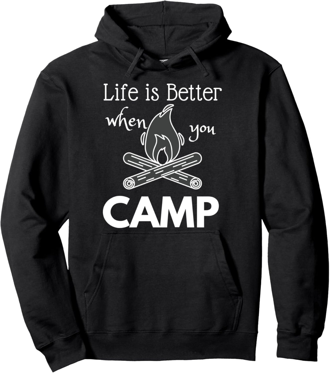 Camper Leben ist besser, wenn Sie Lagerfeuer Camping Pullover Hoodie