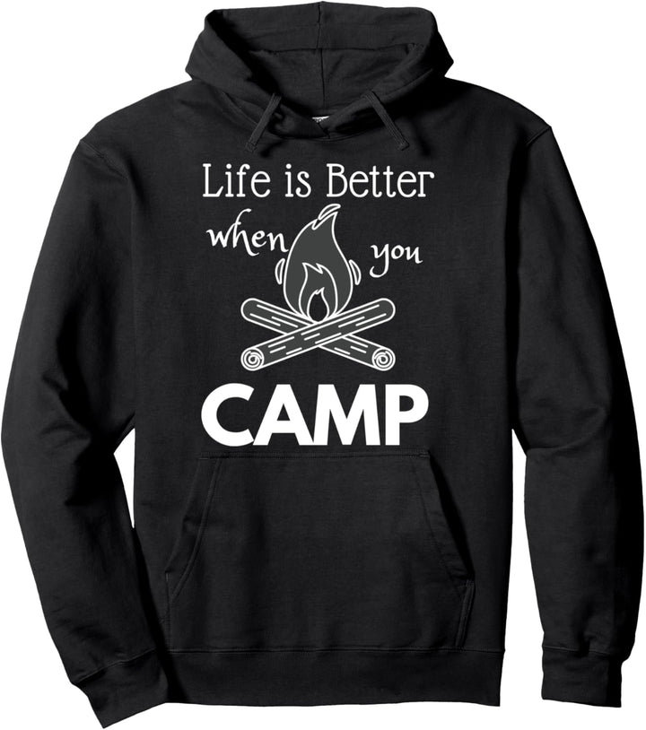 Camper Leben ist besser, wenn Sie Lagerfeuer Camping Pullover Hoodie