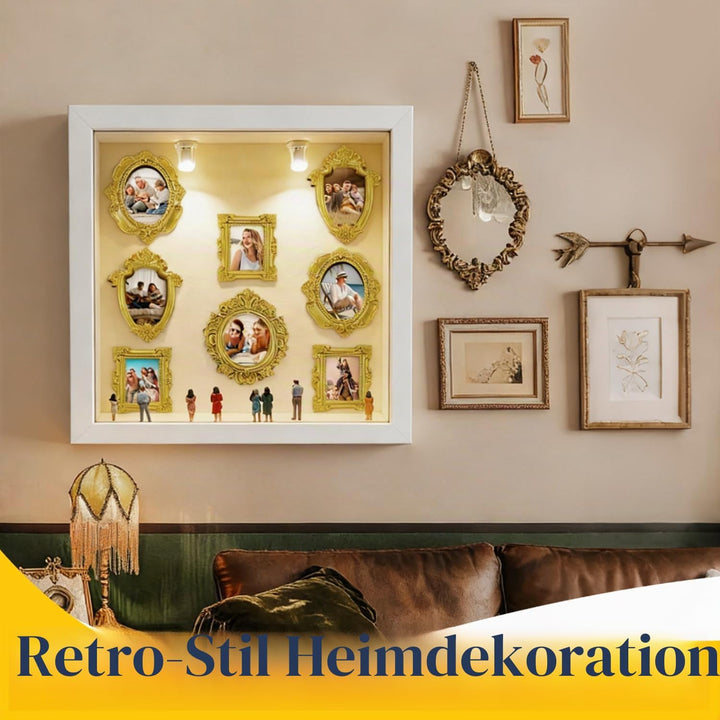 DIY Mini Museum Silhouettenbox mit Licht, Shadow Box Bilderrahmen Set, Museum of us, Foto Erinnerung