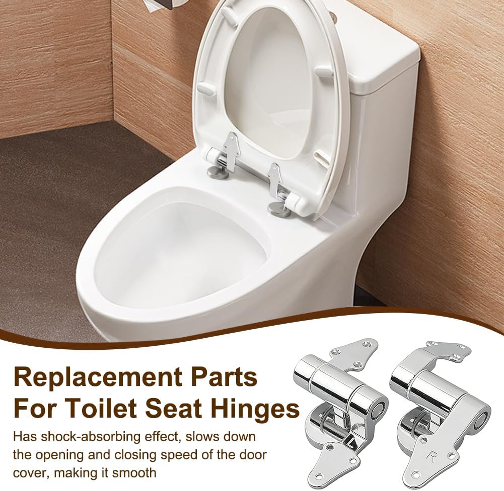 WC Sitz Scharniere Ersatzteile, 2 Stück Dreieck Zinklegierung Verstellbare WC Chrom Scharniere mit B
