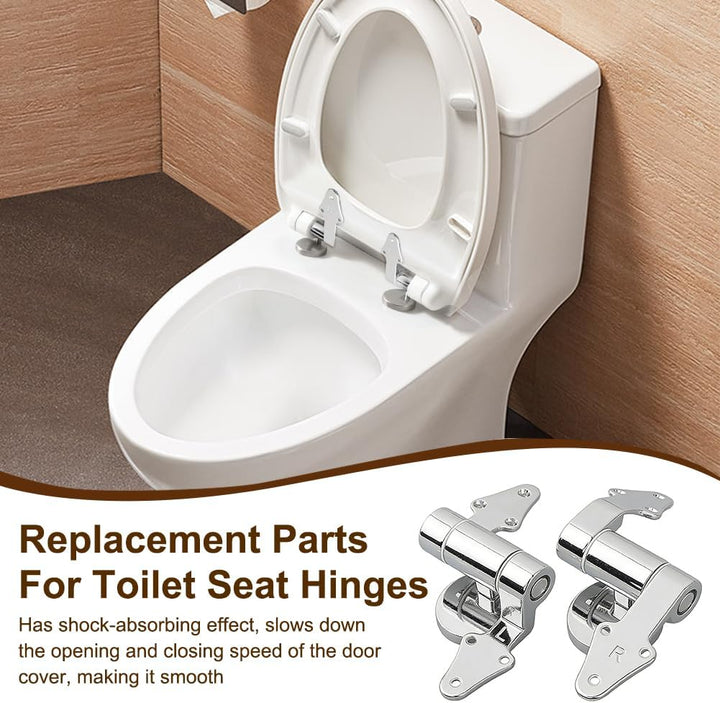 WC Sitz Scharniere Ersatzteile, 2 Stück Dreieck Zinklegierung Verstellbare WC Chrom Scharniere mit B
