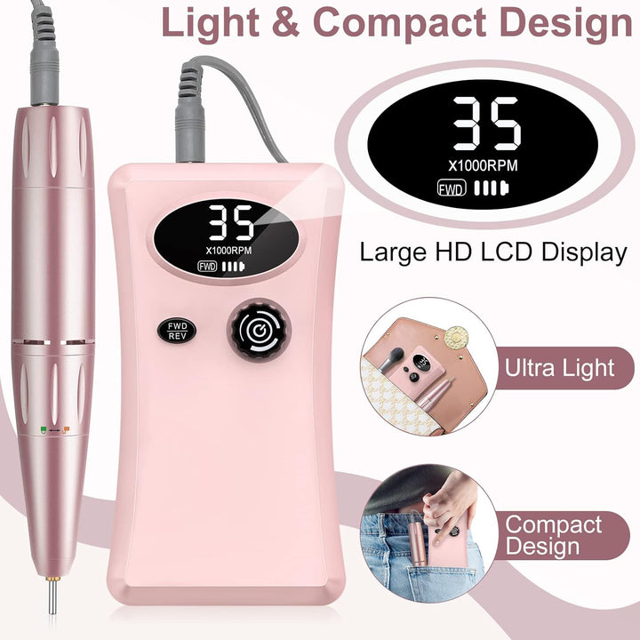 Elektrische Nagelfräser 35000 U/min, Urbuti 11 in 1 Professionell Maniküre set, USB Aufladbare Elekt