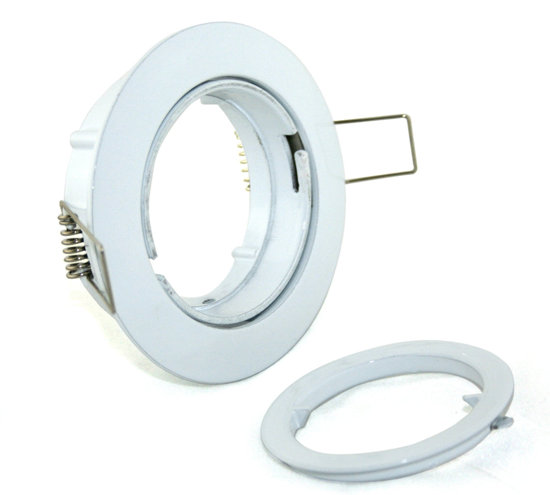 Kamilux 10er Pack Einbaustrahler/Spot Bajo in weiss, Halogen oder LED geeignet, inkl. GU10 Fassung u