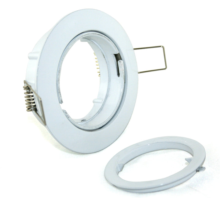 Kamilux 10er Pack Einbaustrahler/Spot Bajo in weiss, Halogen oder LED geeignet, inkl. GU10 Fassung u