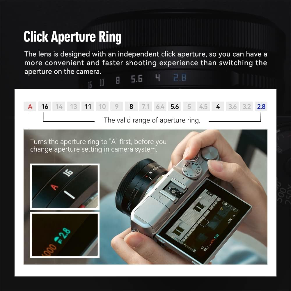 TTartisan APS-C AF 27mm F2.8 Autofokus-Objektiv für Fuji X Mount, Leichtes Design, Kompatibel mit Fu