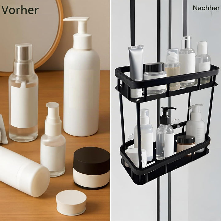 Duschablage ohne Bohren, Duschregal Badezimmer Organizer, Shampoo Halterung für Dusche, Wasserdicht
