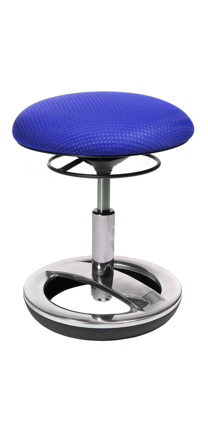Topstar Sitness Bobby, Sitzhocker für Kinder, niedrige Sitzhöhe: 38 - 46 cm, Standfussring Alu polie