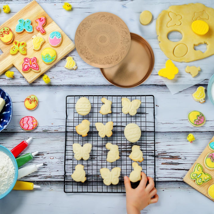 Kuchenform Rund Keksdose Süssigkeiten Box aus Weissblech 16.8cm Ofensicherheit Kleine Metall Aufbewa