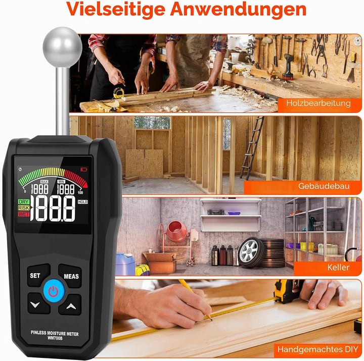 Feuchtigkeitsmessgerät Ofeace Feuchtigkeitsmessgerät Wänd mit Kugelsensor für Zerstörungsfreie Berei