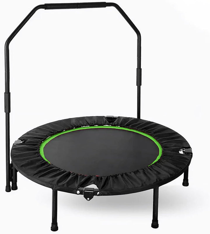 LIFERUN Fitness Trampolin Indoor Ø101cm,Tragfähigkeit 150 kg,Workout Rebounder,mit 3 Verstellbare Ha