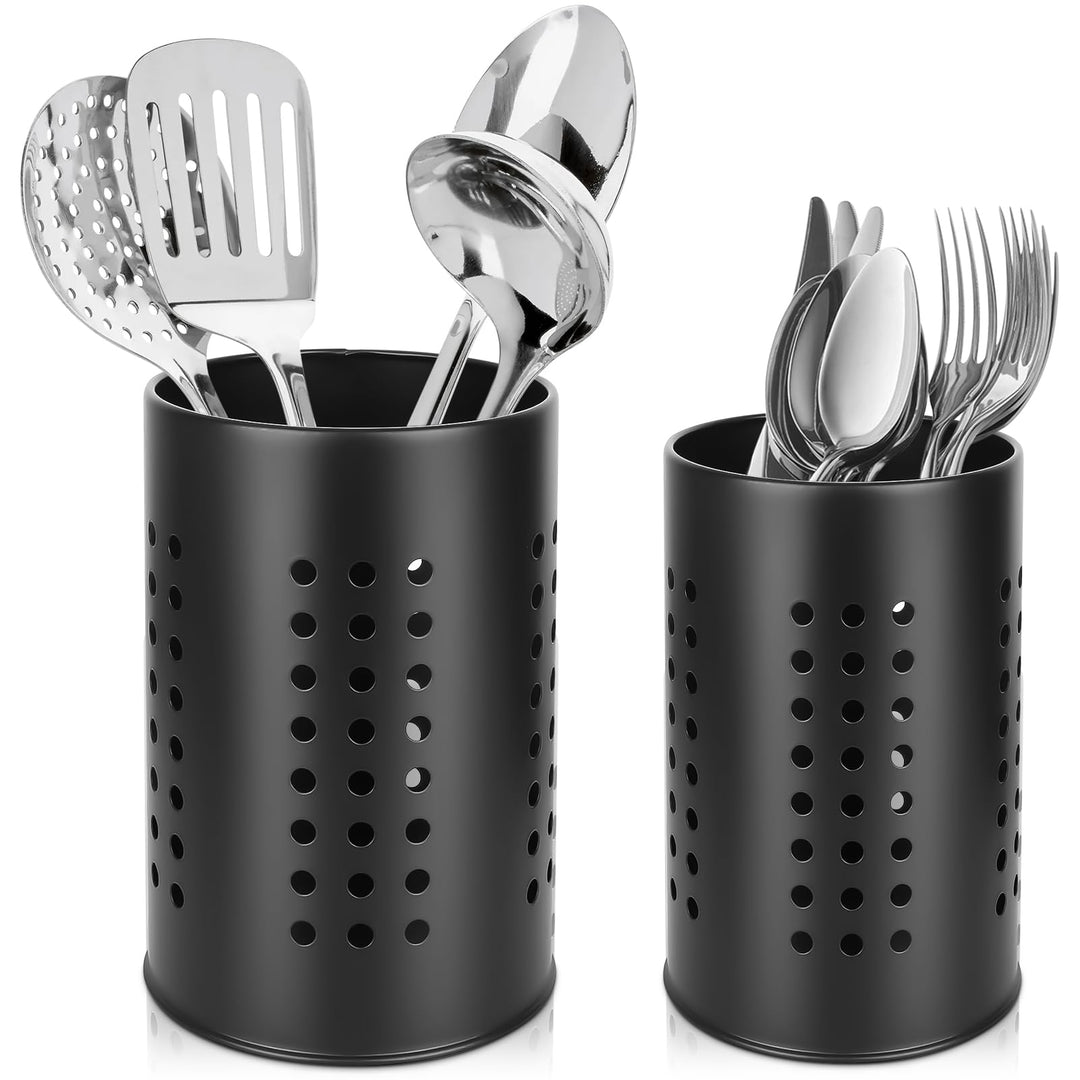 RONMOSNEA Küchenutensilienhalter Besteckkorb 2 Pcs Grösse 16.5 x 10 cm und 18 x 12 cm Besteckhalter