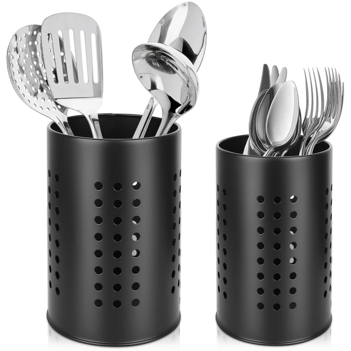 RONMOSNEA Küchenutensilienhalter Besteckkorb 2 Pcs Grösse 16.5 x 10 cm und 18 x 12 cm Besteckhalter