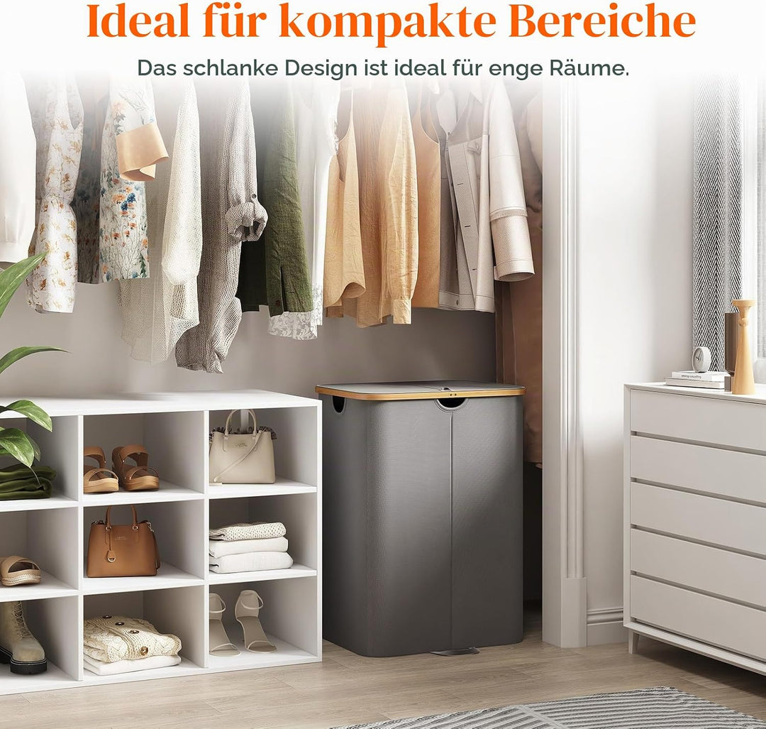 Lifewit 150L Pfandflaschen Sammelbehälter 2 fächer mit Deckel, Gross Pfandflaschen Behälter 2 Traget