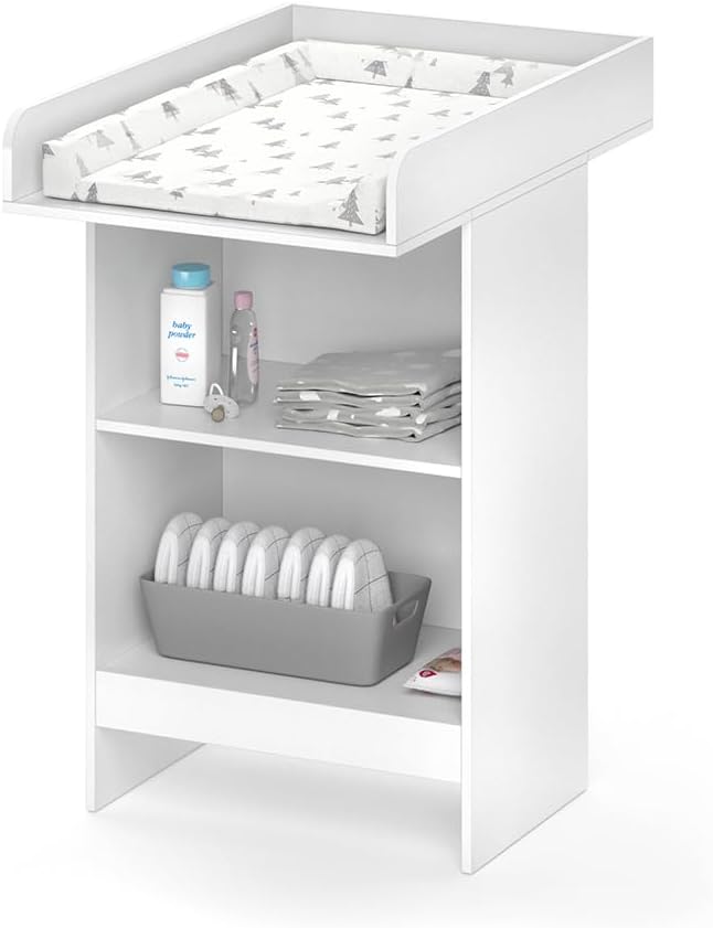 Vicco Wickelkommode Leo, Wickelaufsatz für die Kommode, Weiss, 60 x 103 cm, Weiß