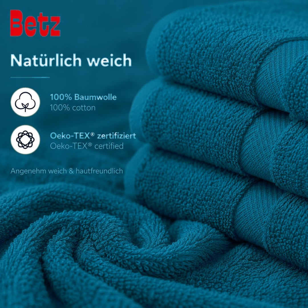 Betz 12-TLG. Handtuch-Set Palermo 100% Baumwolle 2 Liegetücher 4 Handtücher 2 Gästetücher 2 Seiftüch