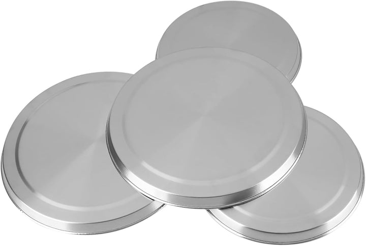 Ejoyous 4 Stück Herdabdeckplatten Edelstahl, Herddeckel aus Edelstahl Deckel für Runde Grillplatten