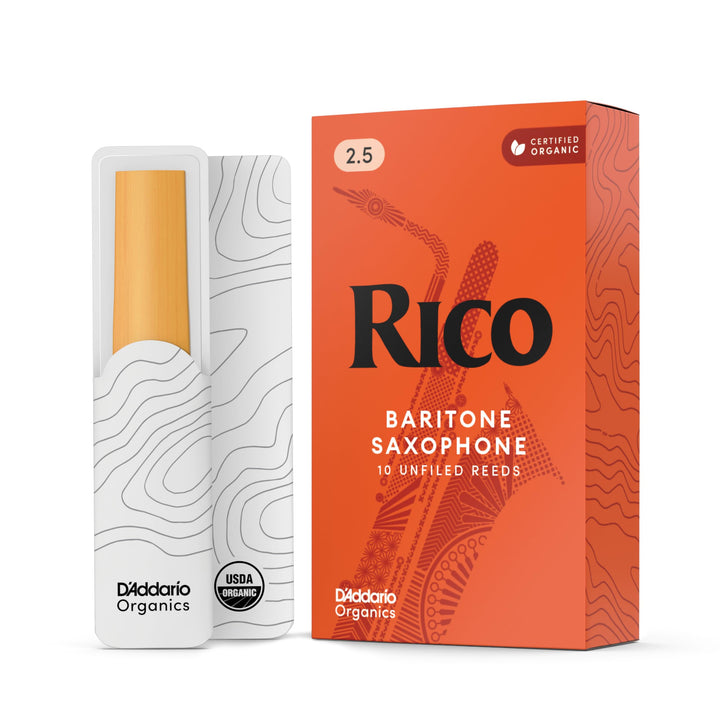 RICO Blätter für Baritonsaxophon Stärke 2.5 (10 Stück) 10 Packung Stärke 2.5, 10 Packung Stärke 2.5