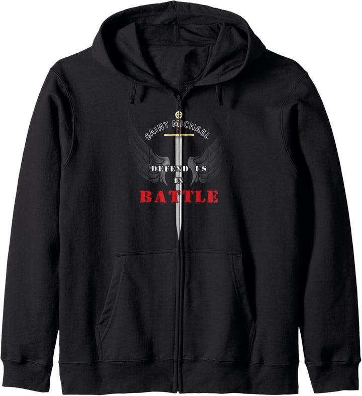 Saint Michael Defend Us In Battle Kapuzenjacke