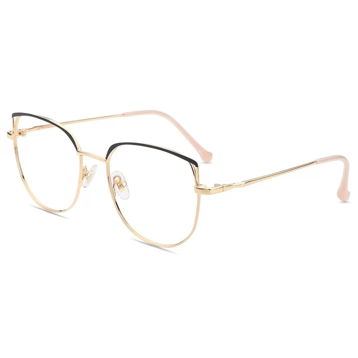 Firmoo Computer Brille Damen, Blaulichtfilter Brille ohne Sehstärke Entspiegelte Vollrand Metallbril