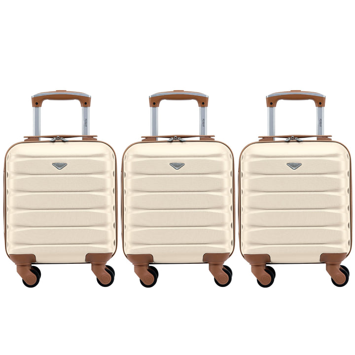 Flight Knight 3er-Pack Leichte 4-Rad-abs-hartschalenkoffer Handgepack, Zugelassen Fur Uber 100 Flugg