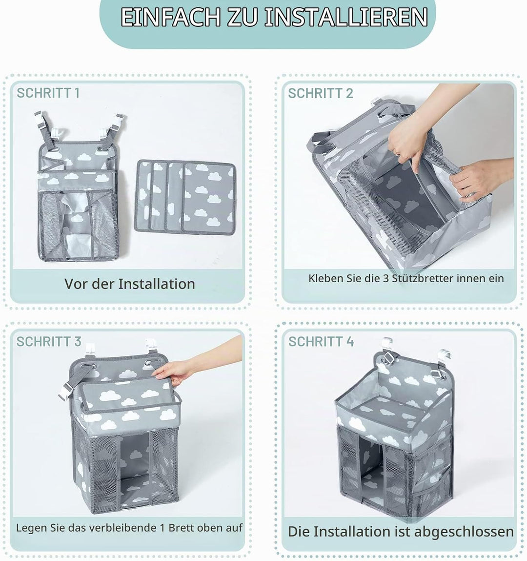 Hanging Windel Organizer, Baby Windel Caddy Organizer mit mehreren Taschen Windel-Aufbewahrungsorgan